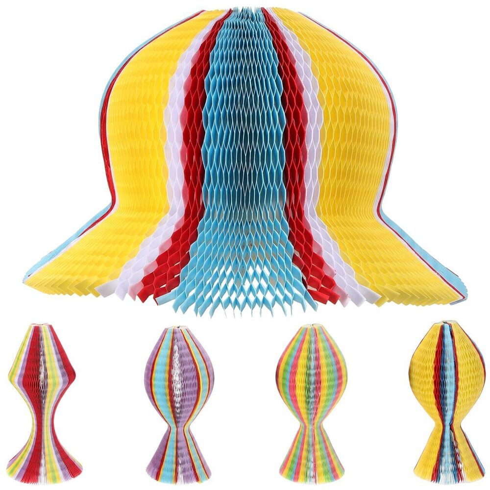 8578 5pcs Origami Party Hat, Foldable Paper Vase Hat for Craft, Unisex